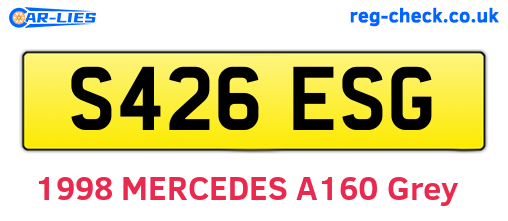 S426ESG are the vehicle registration plates.