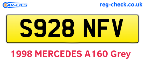 S928NFV are the vehicle registration plates.