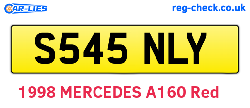 S545NLY are the vehicle registration plates.
