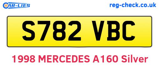 S782VBC are the vehicle registration plates.