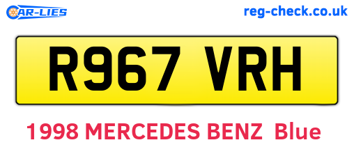 R967VRH are the vehicle registration plates.