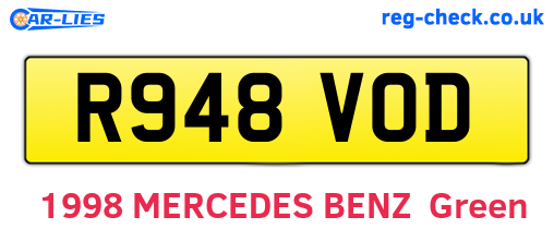 R948VOD are the vehicle registration plates.