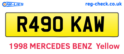 R490KAW are the vehicle registration plates.