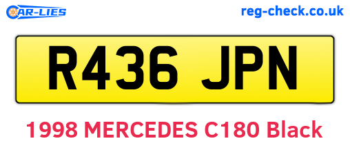 R436JPN are the vehicle registration plates.