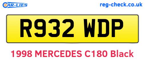 R932WDP are the vehicle registration plates.