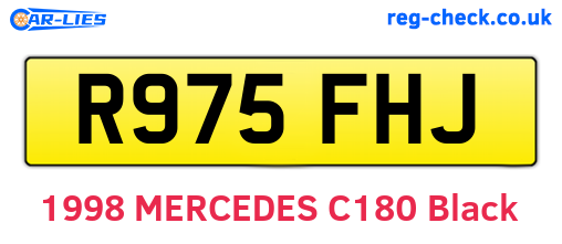 R975FHJ are the vehicle registration plates.