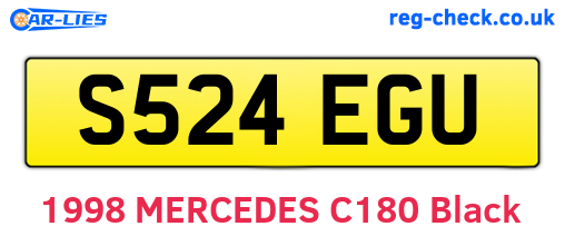 S524EGU are the vehicle registration plates.