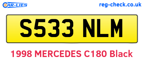 S533NLM are the vehicle registration plates.