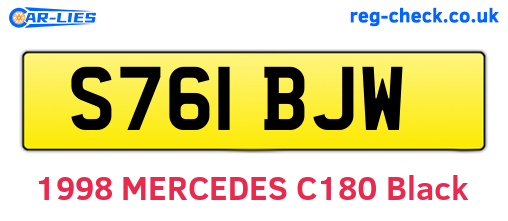 S761BJW are the vehicle registration plates.