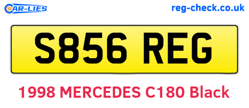 S856REG are the vehicle registration plates.