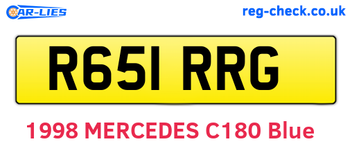 R651RRG are the vehicle registration plates.
