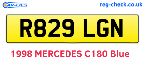 R829LGN are the vehicle registration plates.
