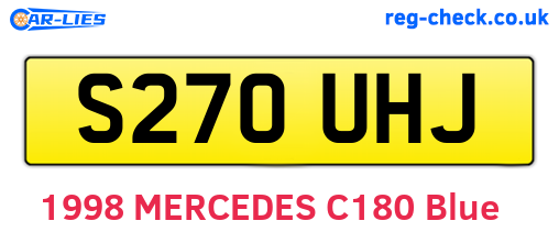 S270UHJ are the vehicle registration plates.
