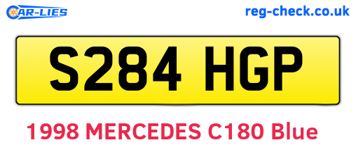 S284HGP are the vehicle registration plates.