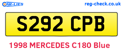 S292CPB are the vehicle registration plates.