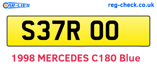 S37ROO are the vehicle registration plates.
