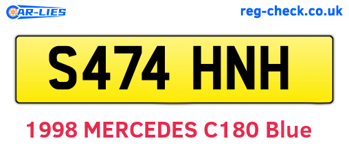 S474HNH are the vehicle registration plates.