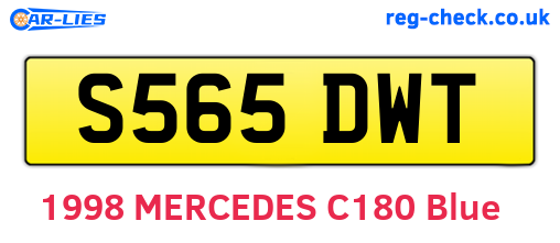 S565DWT are the vehicle registration plates.