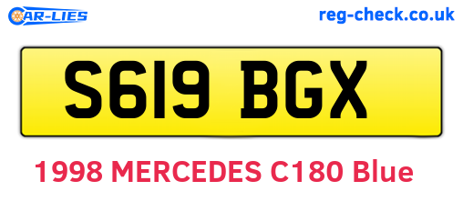 S619BGX are the vehicle registration plates.