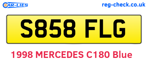 S858FLG are the vehicle registration plates.