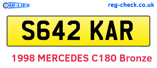 S642KAR are the vehicle registration plates.