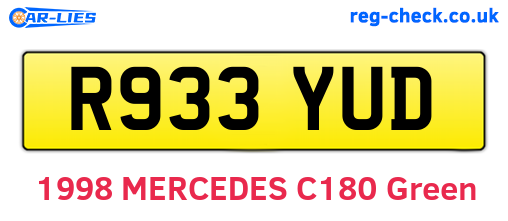 R933YUD are the vehicle registration plates.