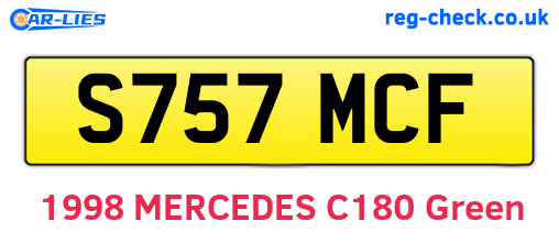 S757MCF are the vehicle registration plates.