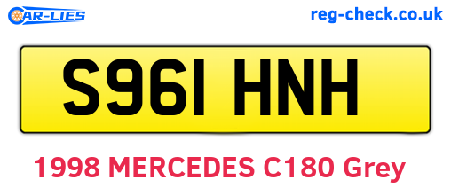 S961HNH are the vehicle registration plates.