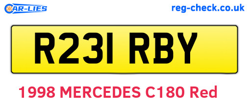 R231RBY are the vehicle registration plates.