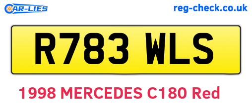 R783WLS are the vehicle registration plates.