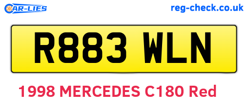 R883WLN are the vehicle registration plates.