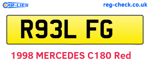 R93LFG are the vehicle registration plates.