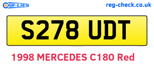 S278UDT are the vehicle registration plates.