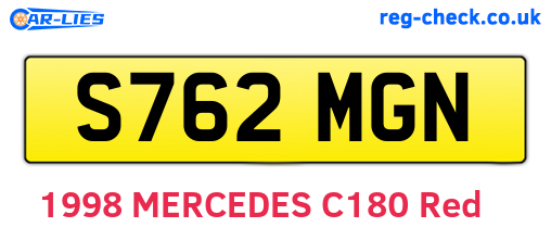 S762MGN are the vehicle registration plates.