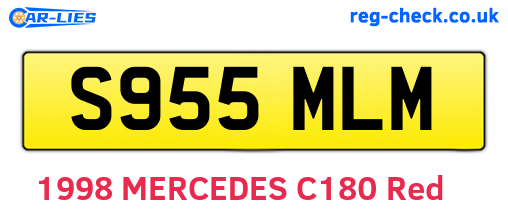 S955MLM are the vehicle registration plates.
