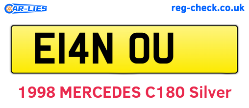 E14NOU are the vehicle registration plates.