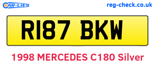 R187BKW are the vehicle registration plates.