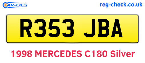 R353JBA are the vehicle registration plates.