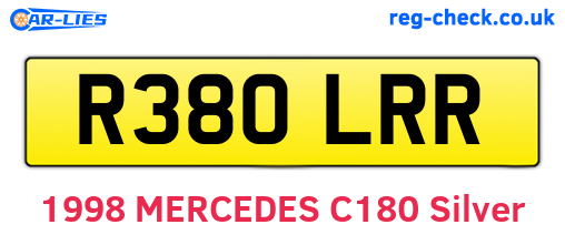 R380LRR are the vehicle registration plates.