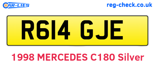 R614GJE are the vehicle registration plates.