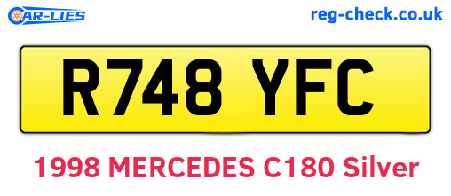 R748YFC are the vehicle registration plates.