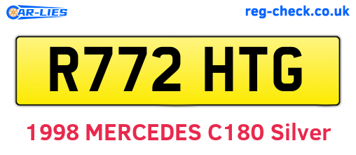 R772HTG are the vehicle registration plates.