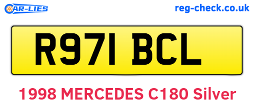 R971BCL are the vehicle registration plates.