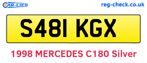 S481KGX are the vehicle registration plates.