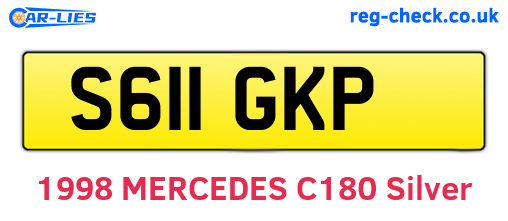 S611GKP are the vehicle registration plates.