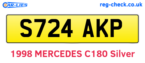 S724AKP are the vehicle registration plates.