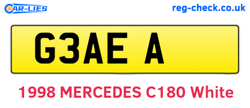 G3AEA are the vehicle registration plates.