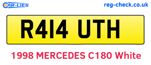 R414UTH are the vehicle registration plates.