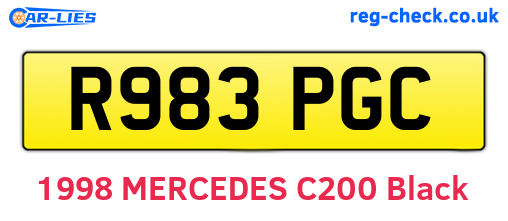 R983PGC are the vehicle registration plates.