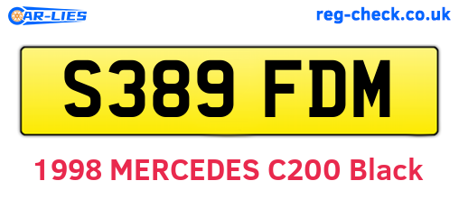 S389FDM are the vehicle registration plates.